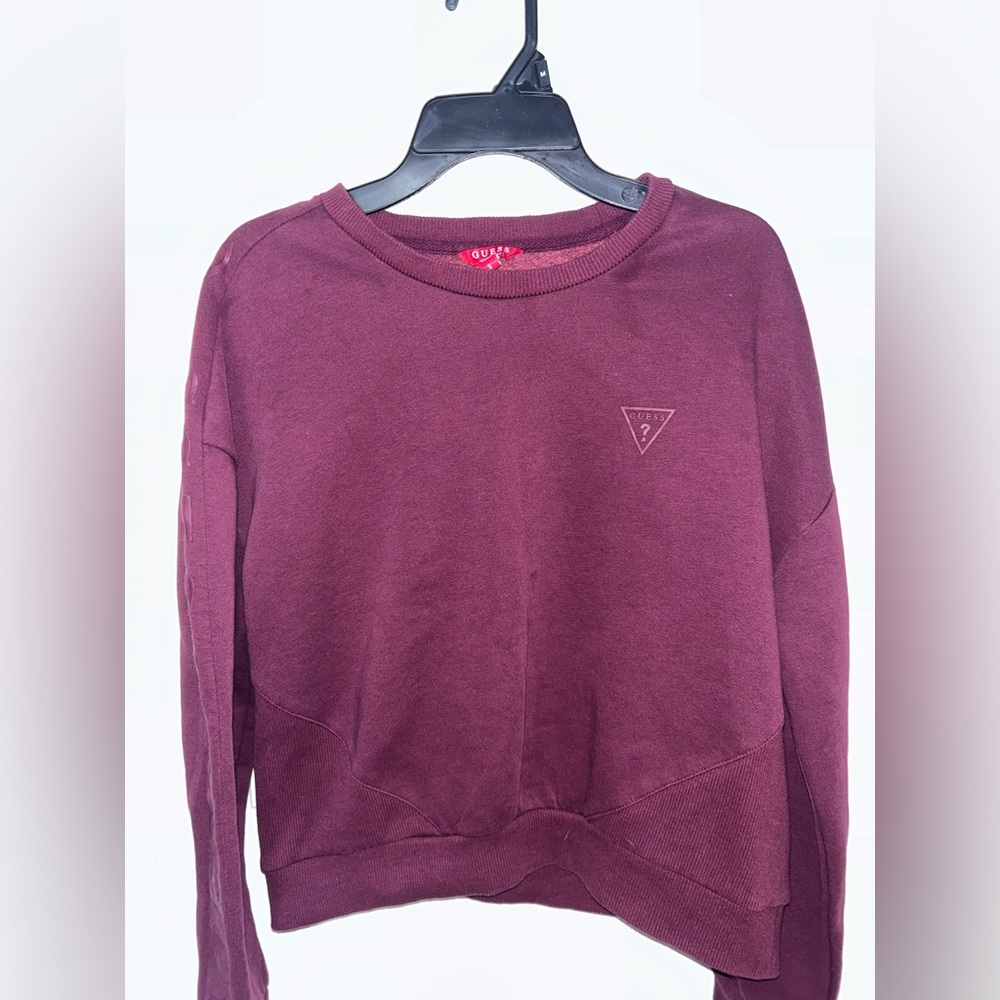 Burgundy Guess crew neck